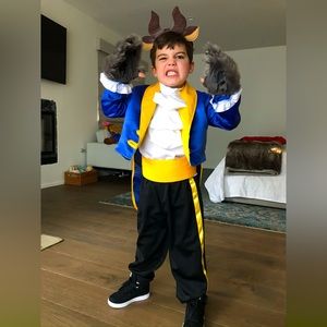 💙💛 Kids Beast Costume sz 4/5 💙💛